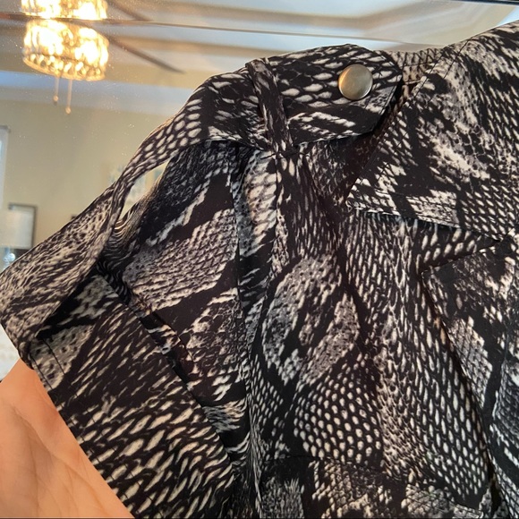 • New York & Company • belted snakeskin military dress - Picture 4 of 9